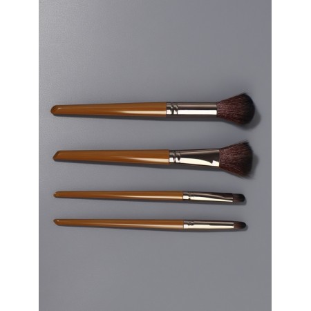 Set of brushes d/makeup 4 items 15.5 (± 1) cm nylon/plastic cards of the substrate/PVC-fabric QF-1