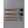 Set of brushes d/makeup 4 items 15.5 (± 1) cm nylon/plastic cards of the substrate/PVC-fabric QF