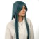 Carnival wig "anime" blue color, long