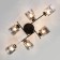 Hilari chandelier, 6x40W E27, color black pearls
