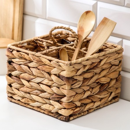 Basket for serving the renal "reed", 20 × 20 × 14 cm, from straw-2