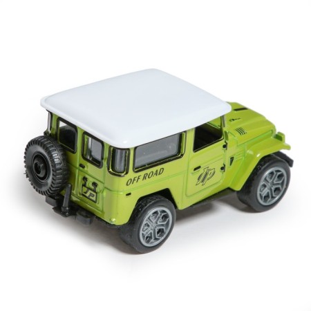Metal jeep machine, inertial, green color-2