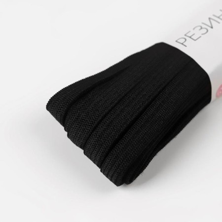 Knitted elastic, 8 mm, 10 ± 0.5 m, black color-1