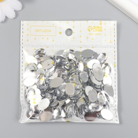 Decor for creativity Plastic "Rhil Obv. Transparent" set of 150 pcs 1x1.4 cm-3