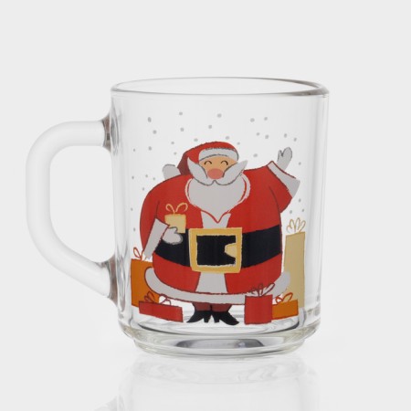 New Year's glass tea mug "Happy New Year", 200 ml, mix