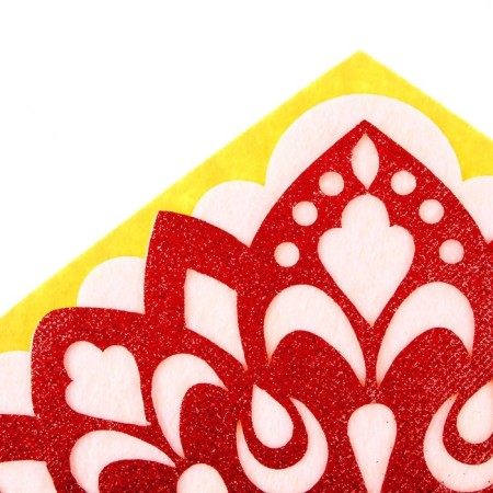 Carnival kokoshnik "Varvara-beautiful" made of felt-8