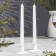 A set of antique candles, 2.2x 25 cm, lacquered 2 pieces, white