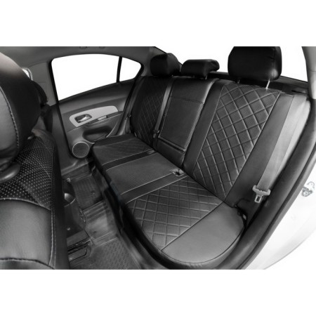 Auto-Chekhls Rival rhombus (back back 40.60), Lada Granta sedan, liftback (equipment Luxe) 2018-n., Eco-leather, black, SC.6015.2-2