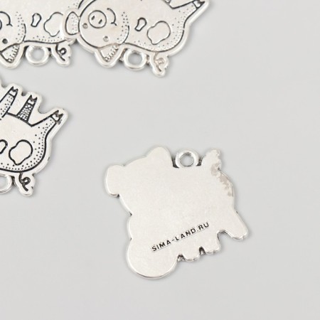 Decor Metal for creativity "Picky with ruble" 2.4x2.5 cm-1