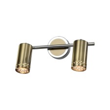 Спот настенный Gerhort G81056/2wCR+AB AB, 2х50Вт, GU10, 16х16х30 см, цвет бронза