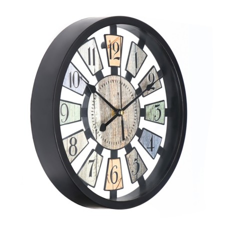 Wall clock, series: interior, discrete move, d-25 cm, aa, black-1