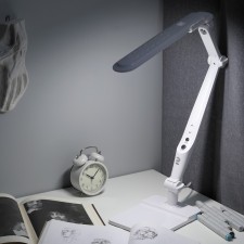 NLED-497-12W-W desktop lamp on the clamp and with the base of the white