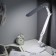 NLED-497-12W-W desktop lamp on the clamp and with the base of the white