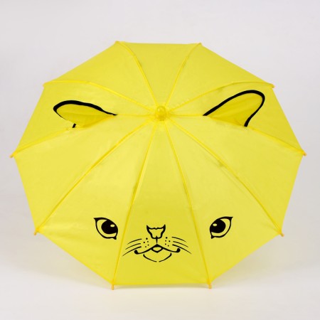 Mechanical children's umbrella "animals", r = 25cm, with ears, color mix-14