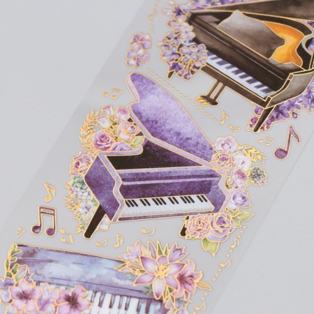 Stickers for creativity "Key tools and flowers" set 2 sheets 17.5x6 cm-1