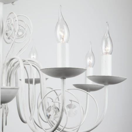 Tomas 8x60W E14 chandelier is white, gold-2
