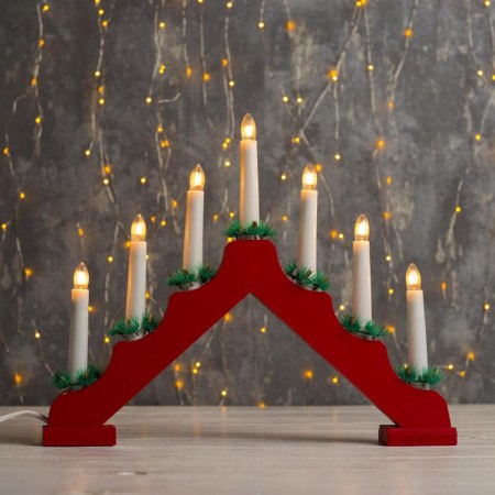 LED figure "Christmas hill" 39 × 31 × 5 cm, wood, 220 V, glow warm white