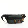 Lightning waist bag, 3 outer pockets, green/black color