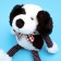 Soft toy "Dog", 16 cm, black and white color