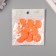 Acrylic beads for the work of the "flat crushed circle" orange 2.5x2.5x0.6 cm