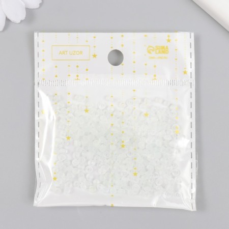 Glass 8/0 "Matte translucent. White" 10 g-3