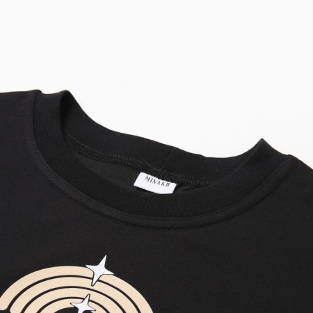 Children's Minaku T -shirt, black color, height 140 cm-8