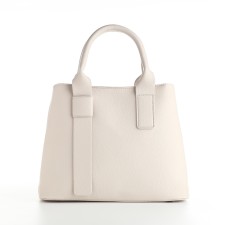 Women's bag with lightning, textura, average size, white color