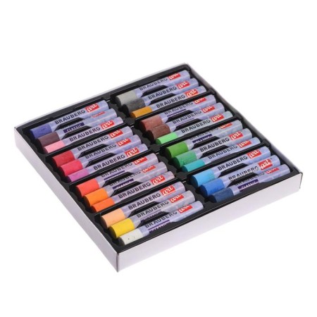Oil pastel 24 colors, Brauberg Art Classic, thickened-1