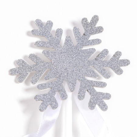 Carnival rod "snowflake", color silver-2