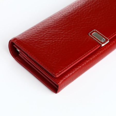 Women's wallet on magnets, burgundy color-2