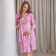 Female set (shirt/robe) for pregnant women, bright pink color, size 54