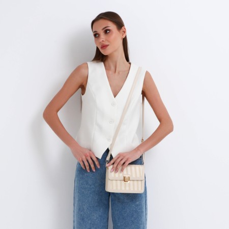Bag-mixer on the valve, long belt, beige color-6