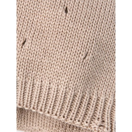 A cap on ties with a pompom Children's Amarobaby Pure Love Cutie, with a lining, size 42-44 cm, beige color-4