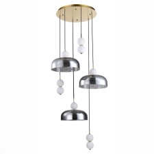 Suspension lamp ST LUCE. SL6112.203.42. Ode. 1x42 W, LED, 4000K, 3150 LM, 85x85x120 cm, golden color