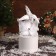 New Year's jester "with wings" sits, moves, 39x14 cm, silver