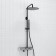 The shower system Wasserkraft A114.160.217.cb Thermo, tropical shower, thermostat, black/chrome 101151