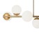 Suspended lamp Freya Fr5199PL-08BS Zing, 1040x130x700 mm, E27, 8x60W, brass color