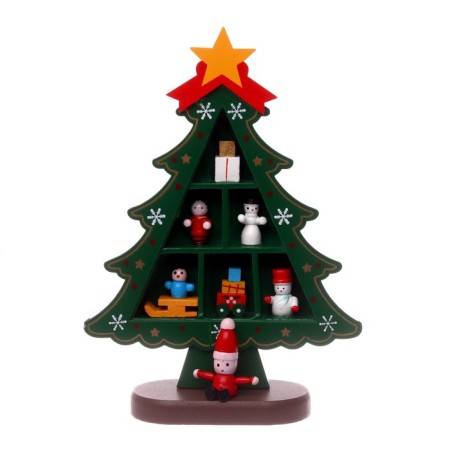 New Year's souvenir "Christmas tree with cells for gifts", 14.5 × 19.5 cm, green-4