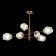 Ceiling EVOLUCE lamp. Sle205202-06. Terramo. 6x60 watts, E27, 100x100x59.5 cm, brass color