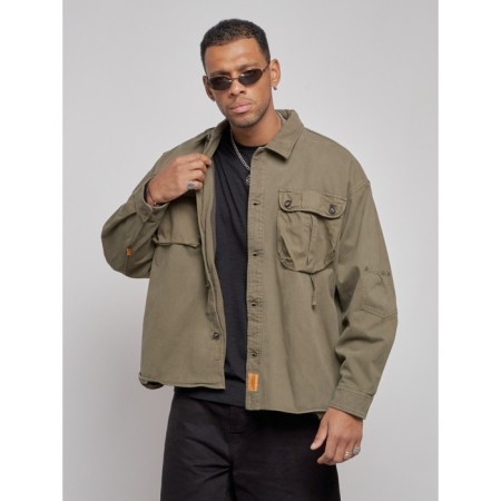 Jeaning male jacket, size 54, khaki color-4