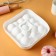 Form for mousse desserts and baking konfinetta "air bubbles", silicone, 20 × 5.5 cm, white color