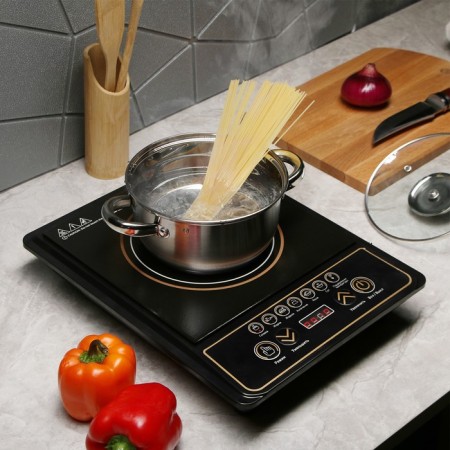 Electric tile Luazon LIP-001, induction, 1 burner, 2100 watts, black-4