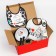 Gift set “I love milk” 7 in 1: bottle, bib 2 pcs., Nibbler, set of dishes: plate, fork, spoon