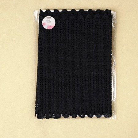 Lace elastic fabric, 190 mm × 2.7 ± 0.5 m, black color-3