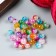 Beads for creativity plastic "Broken glass" set 20 grams, d = 1 cm, mix