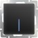 Single-valve switch with WL08-SW-1G-LED backlight, black color