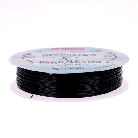 Wire for beadwork diameter - 0.5 mm, length - 30 m, black color-2