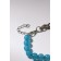 Bracelet "Flower" chain, blue color in silver, l = 16 cm