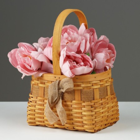 Wicker basket, 19 x 13 x 12/26 cm, sequoia-1