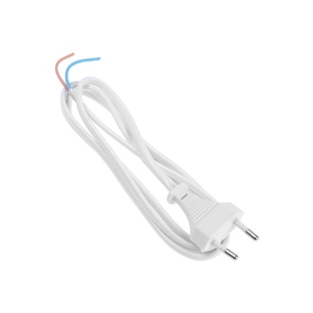 A network cord with a fork, 1.5 m, SHVVP 2 x 0.5 mm2, white-1
